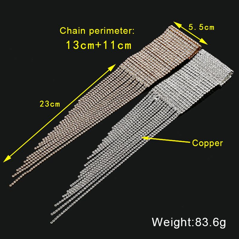 Ravishing Multi-layer Diamond Tassel Bracelet for Women - Perfect for Nightclub & Stage Performances