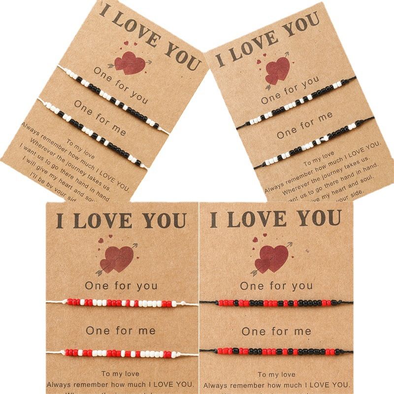 Two-pack Couple Bracelet Paper Kami Beads
