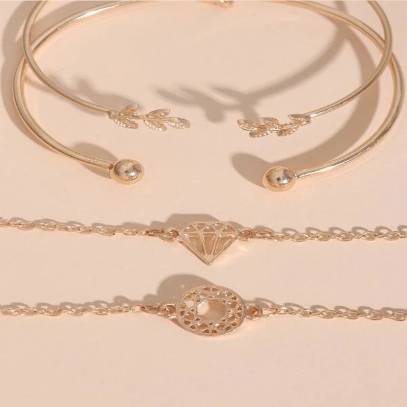 European And American Simple Leaf Knot Decoration Bracelet