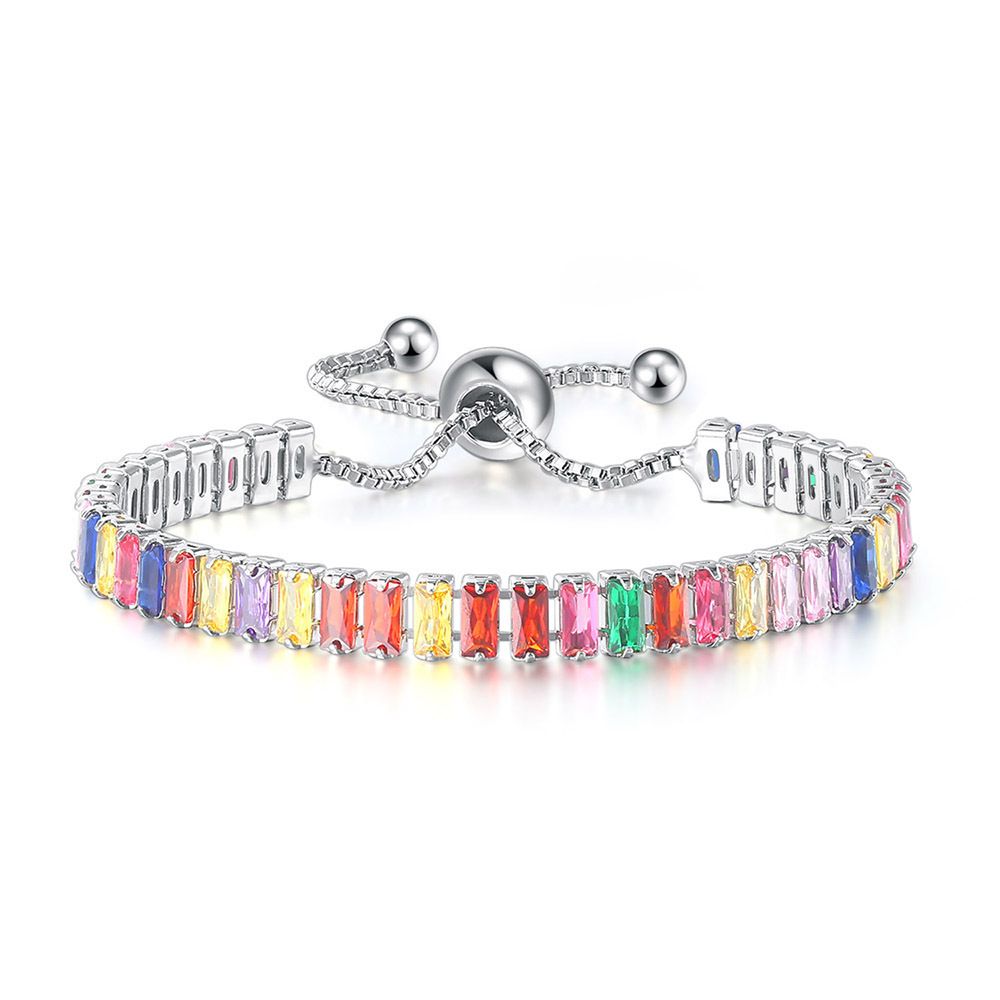 Colored Zircon Bracelet Women's Full Diamond Crystal Jewelry
