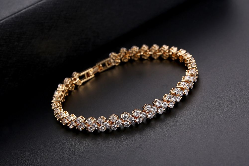 Korean-style Roman Austrian Crystal Bracelet