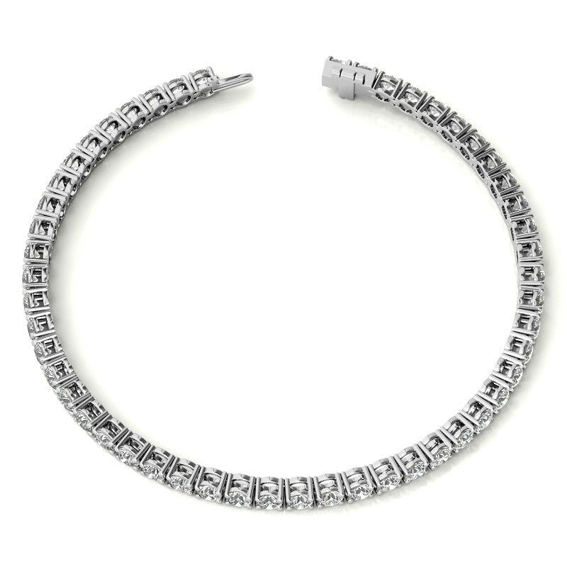 6ctw Created Moissanite Tennis Bracelet - 3mm Stones - 14K Gold Overlay in White, Yellow or Rose Gold