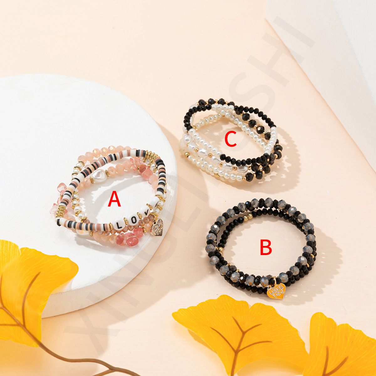 Resort Style Colorful Crystal Beaded Stretch Bracelet