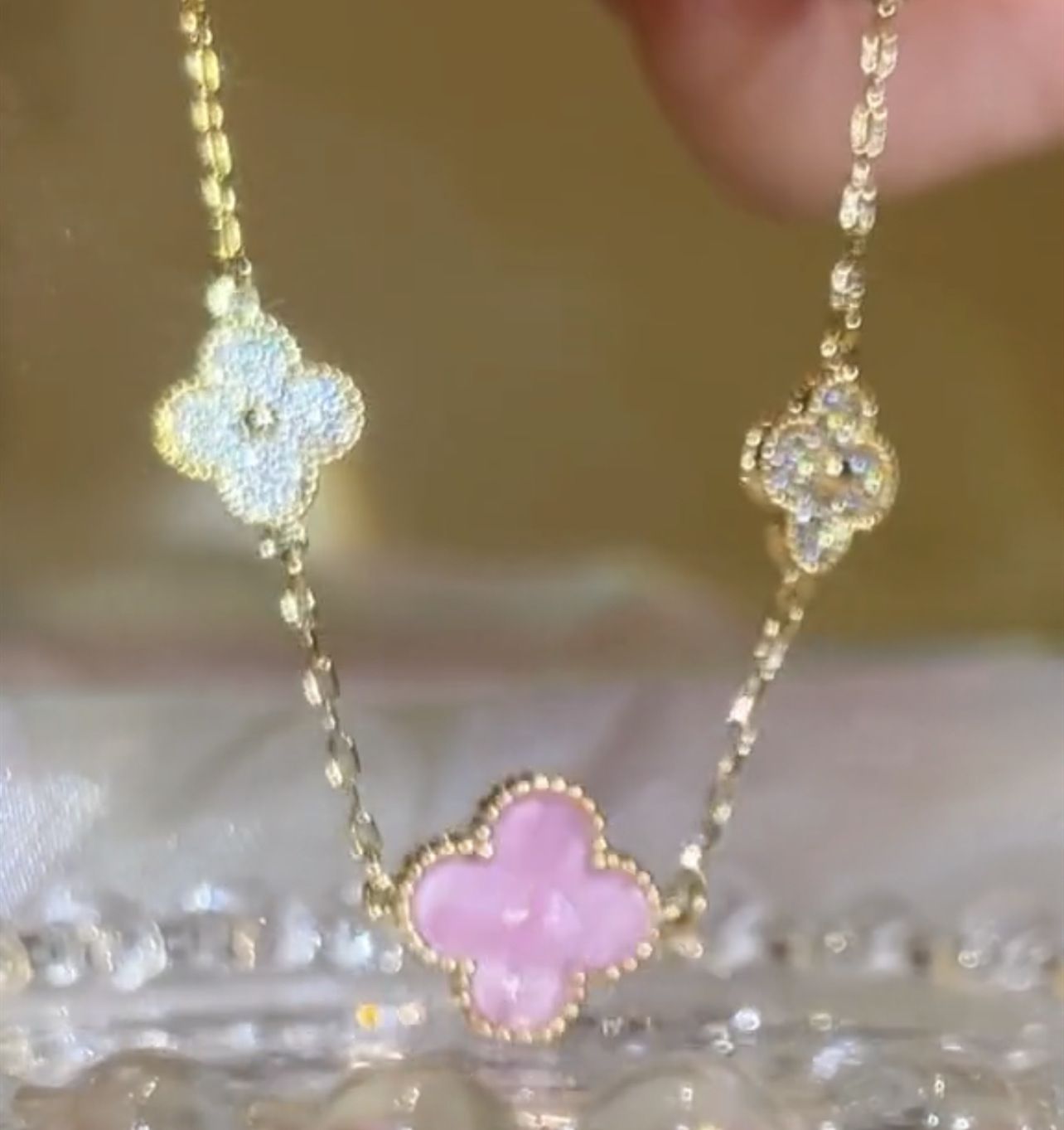 Lucky Color Exquisite Zircon Small Fragrance Light Luxury Bracelet