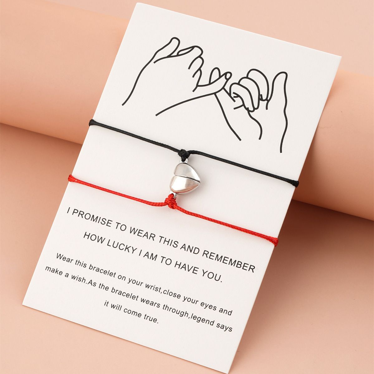 Creative Braided Heart Magnetic Buckle Bracelet