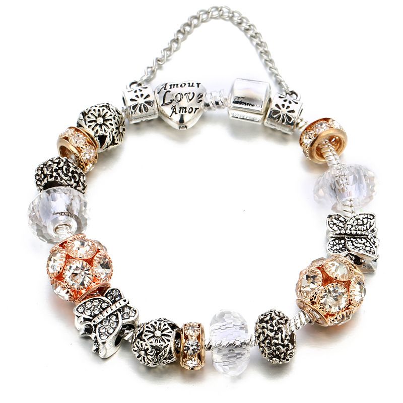 Flower Butterfly Diy Fashion Jewelry Bracelet