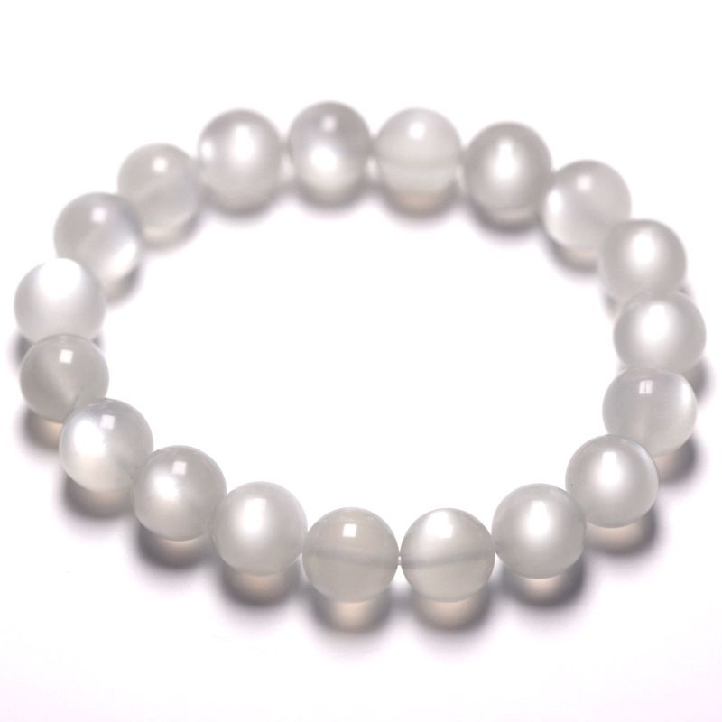 Natural White Moonstone Bracelet From Sri Lanka