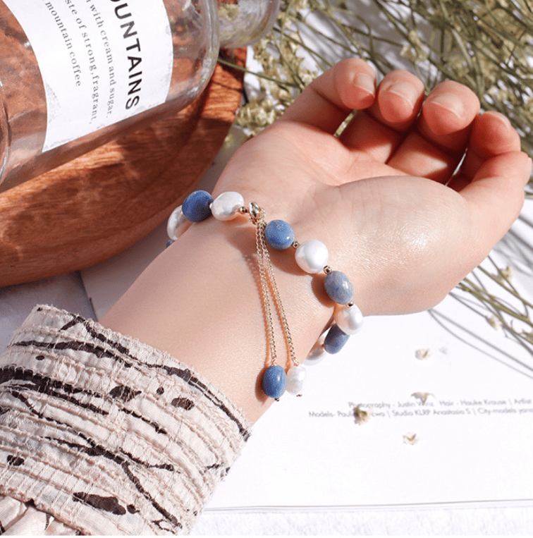 Badulan Dongling Crystal Bracelet Freshwater Pearl Crystal Bracelet Female Korean Version Simple Personality Jewelry Bracelet