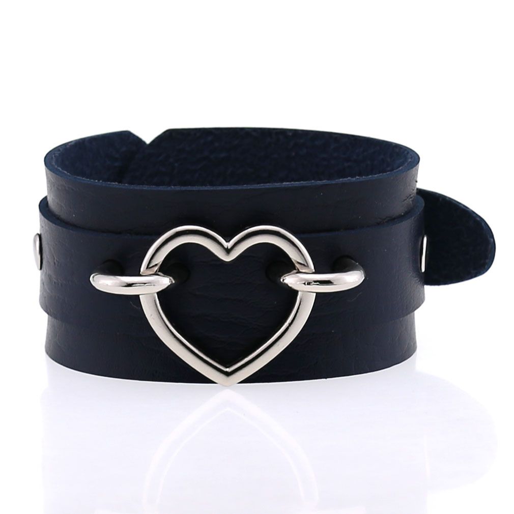Popular Couple Peach Heart Bracelet Creative Fashion Wide Double-layer Heart-shaped Bracelet