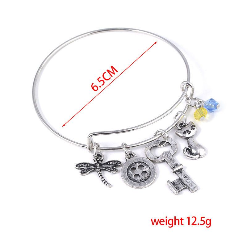 Retro Element Butterfly Cat Key Accessories Bracelet Halloween Gift Bracelet