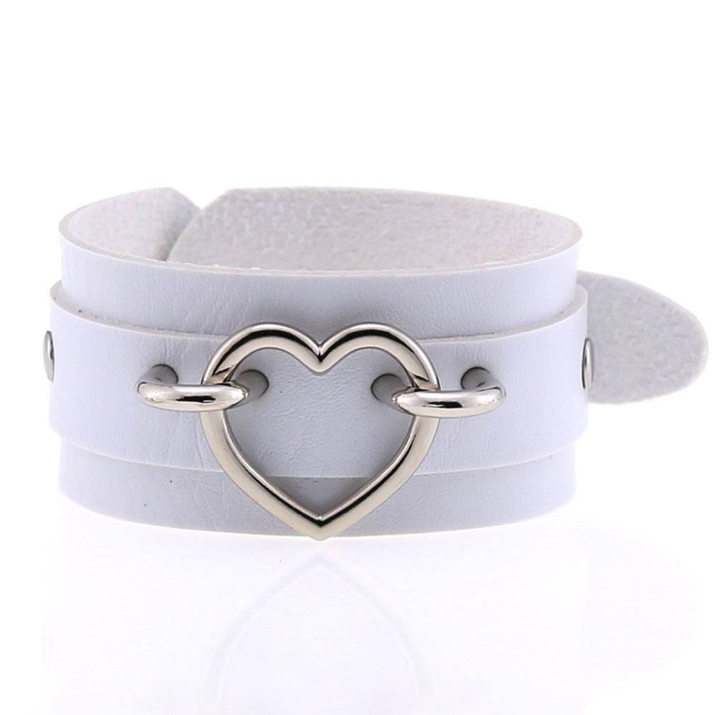 Popular Couple Peach Heart Bracelet Creative Fashion Wide Double-layer Heart-shaped Bracelet