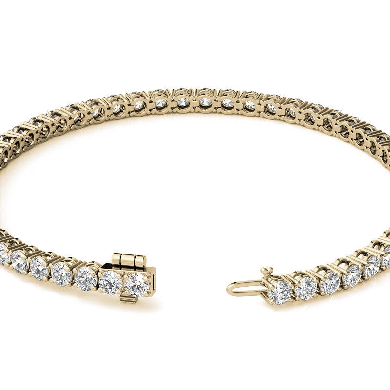 2CTW Created Moissanite Tennis Bracelet - Sterling Silver, 7" Length, White or 14K Gold Plated