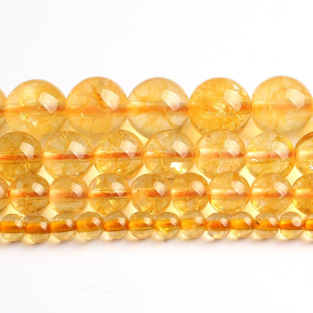 Natural Yellow Crystal Bead Bracelet Jewelry