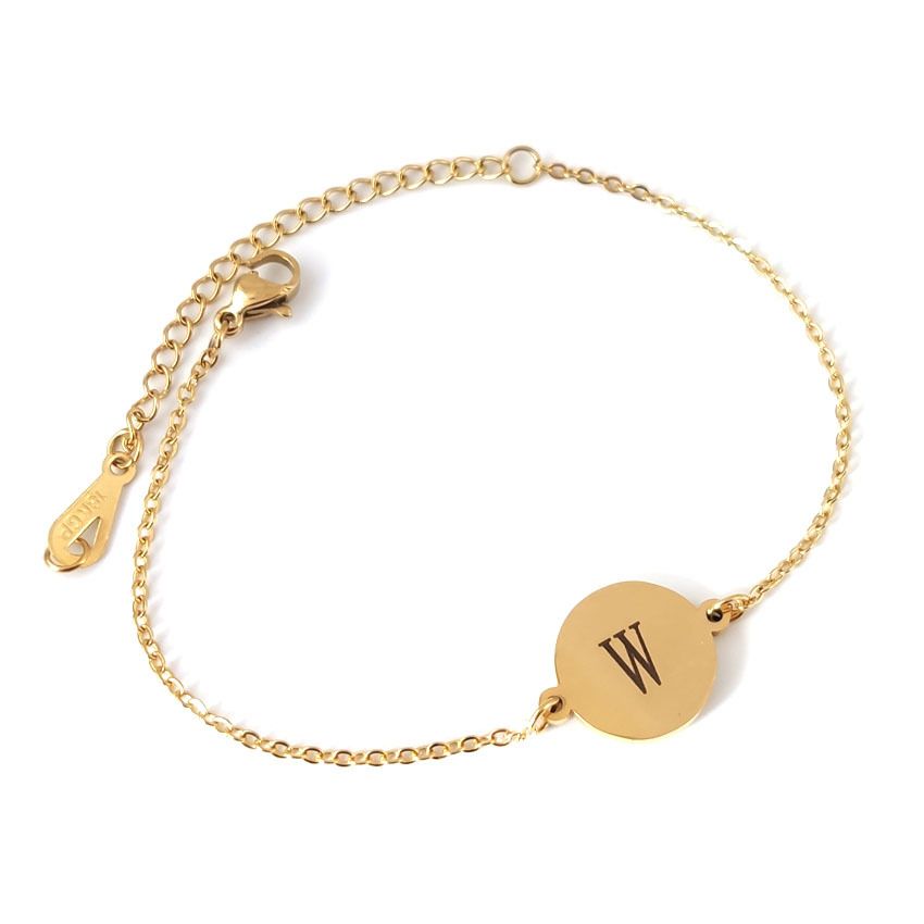 Fashion Round 26 English Letters Bracelet