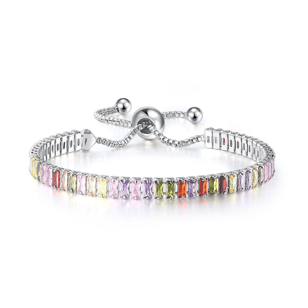 Colored Zircon Bracelet Women's Full Diamond Crystal Jewelry