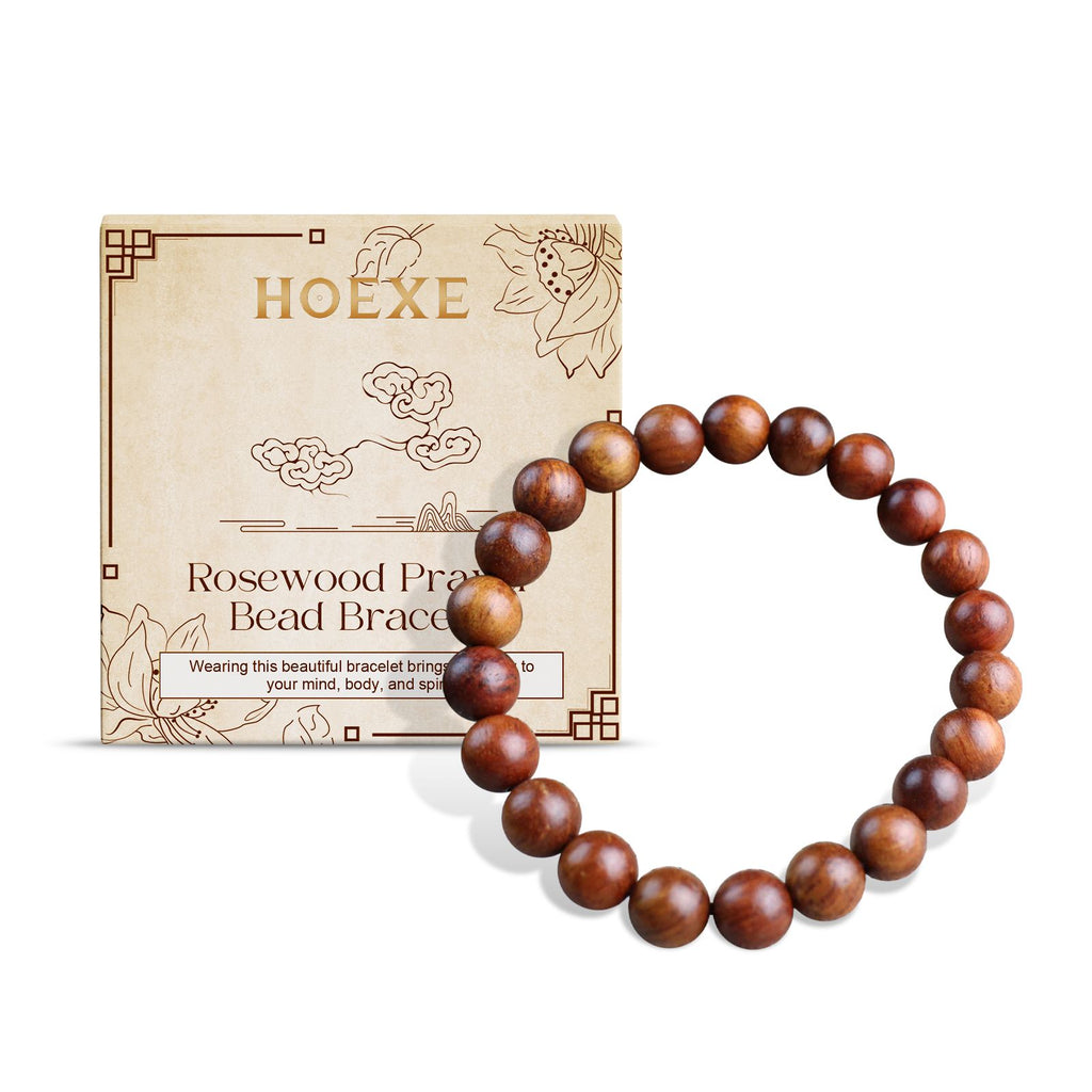 Hoexe Rosewood Bracelet Unisex Everyday Decor With Rosewood Bracelet Beaded