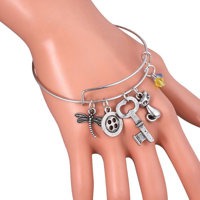 Retro Element Butterfly Cat Key Accessories Bracelet Halloween Gift Bracelet