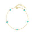 Sterling Silver Temperament Super Shiny Turquoise Bracelet