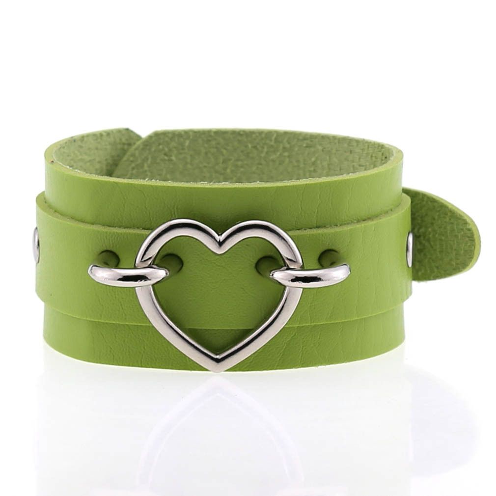 Popular Couple Peach Heart Bracelet Creative Fashion Wide Double-layer Heart-shaped Bracelet