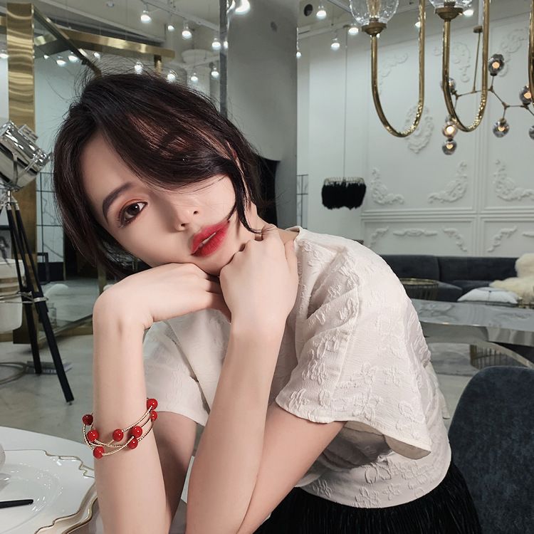 Multilayer Pearl & Cross Bracelet for Women