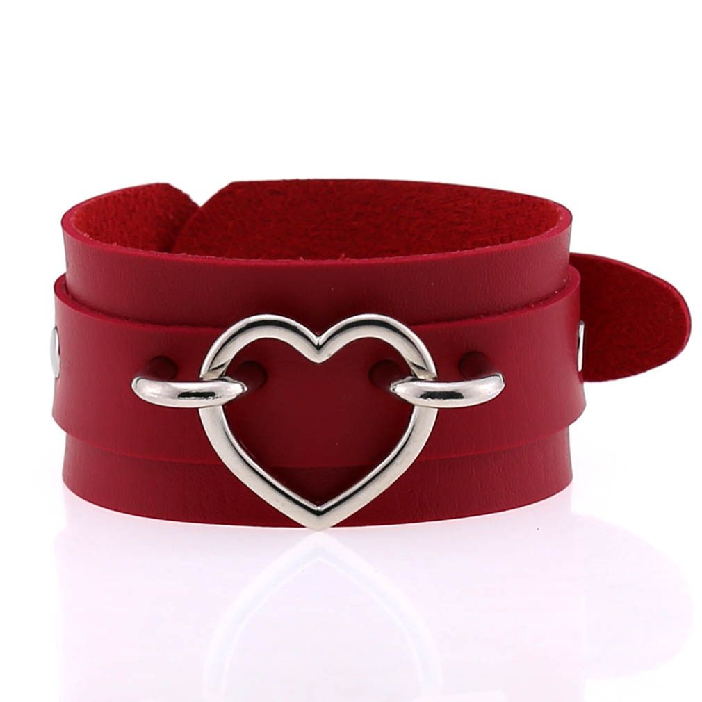 Popular Couple Peach Heart Bracelet Creative Fashion Wide Double-layer Heart-shaped Bracelet