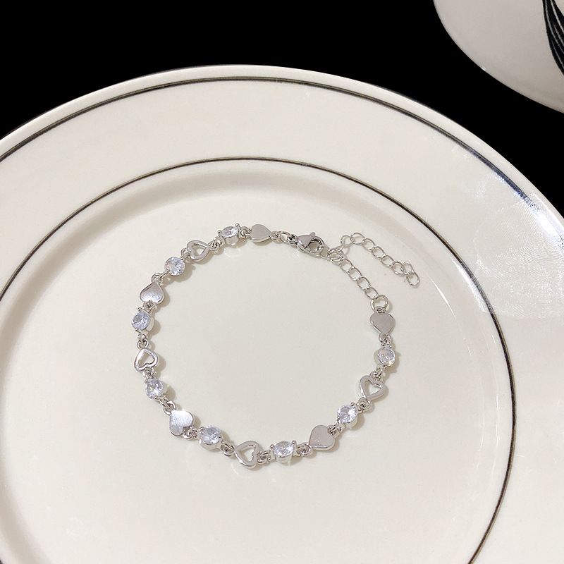 Women's Fashion Pearl Double Crystal Flower Bracelet