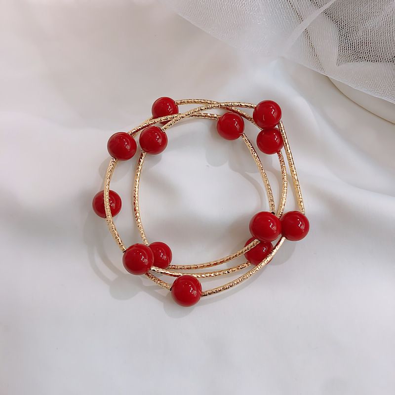Multilayer Pearl & Cross Bracelet for Women