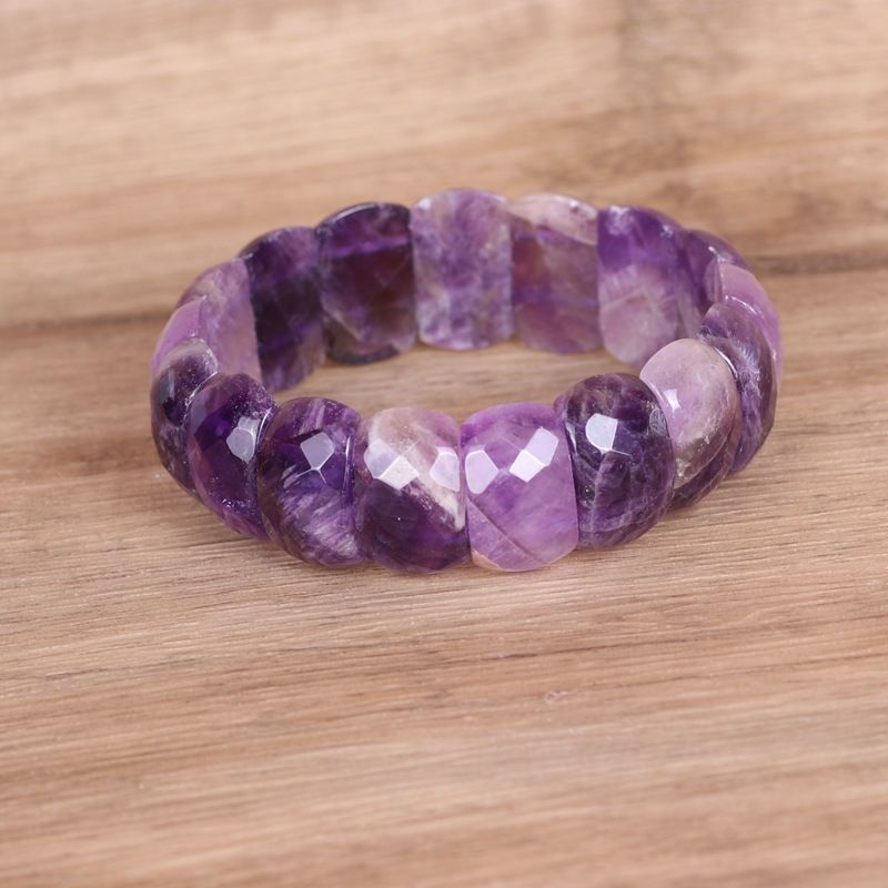Faceted Chop Dog Tooth Amethyst Bracelet