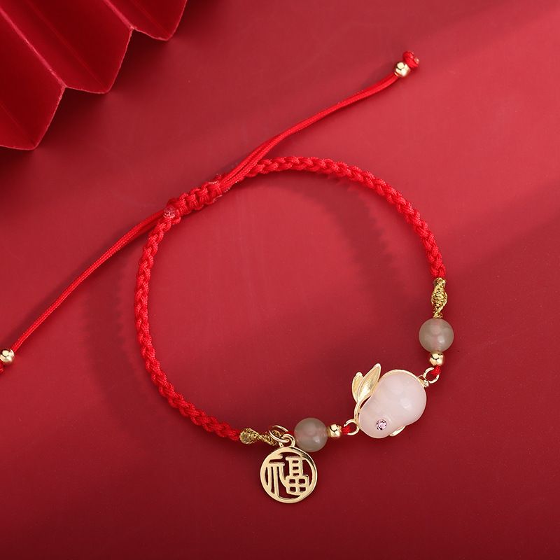 Silver Plated Jade Rabbit Bracelet