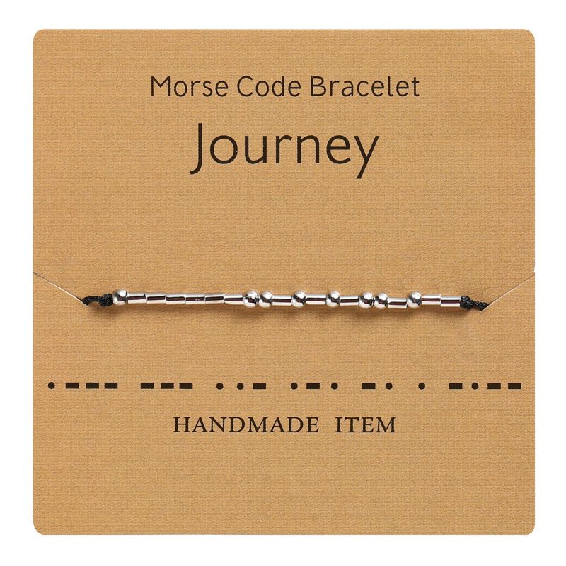 Morse Code Bracelet Braided Adjustable