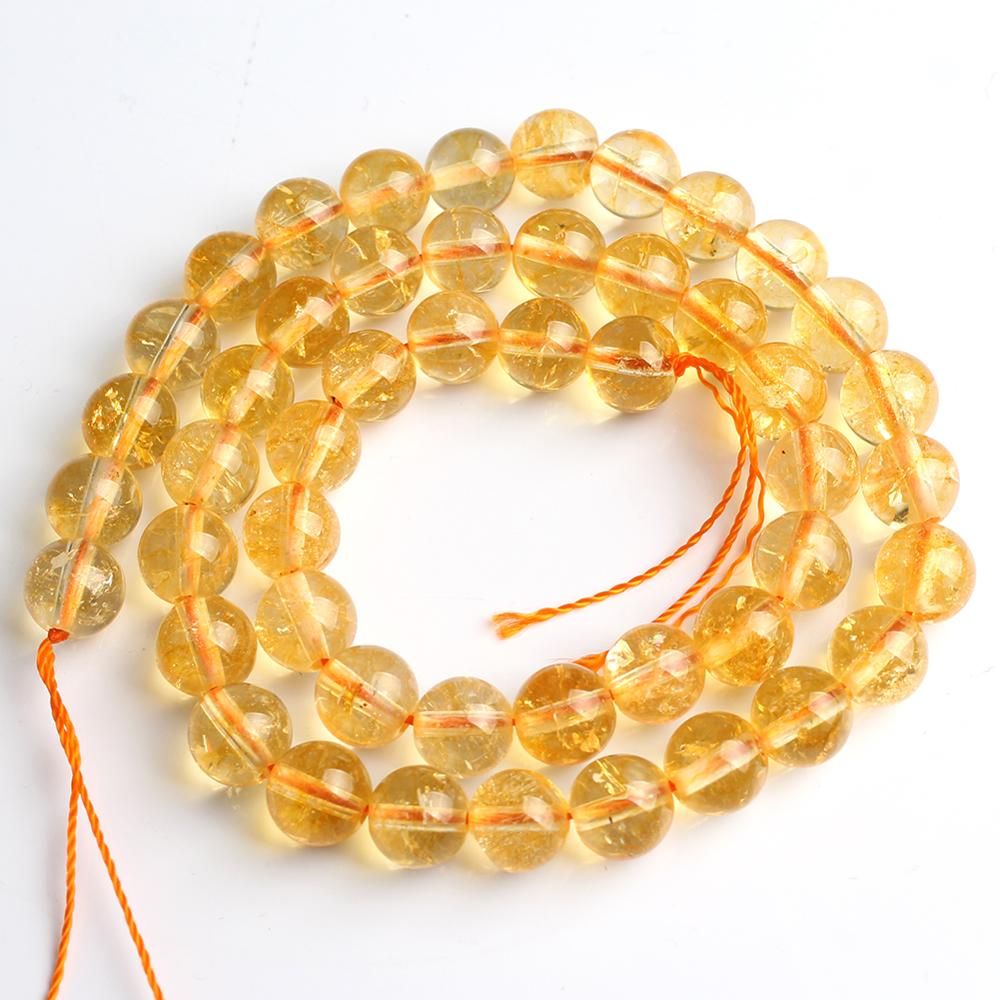 Natural Yellow Crystal Bead Bracelet Jewelry