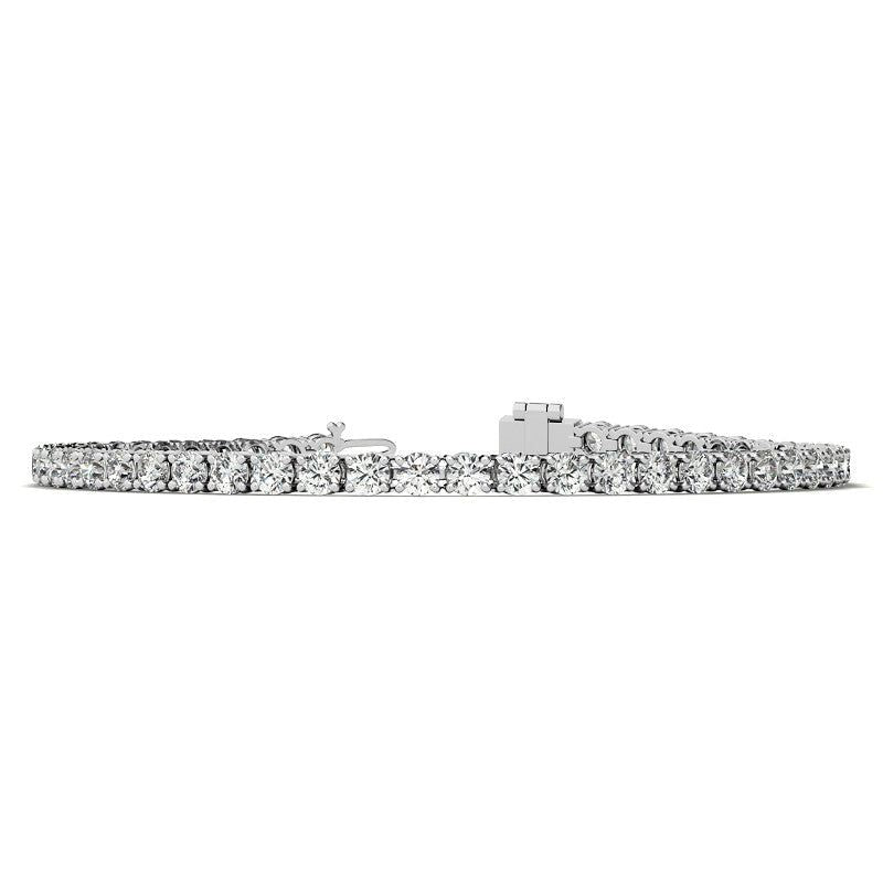6ctw Created Moissanite Tennis Bracelet - 3mm Stones - 14K Gold Overlay in White, Yellow or Rose Gold