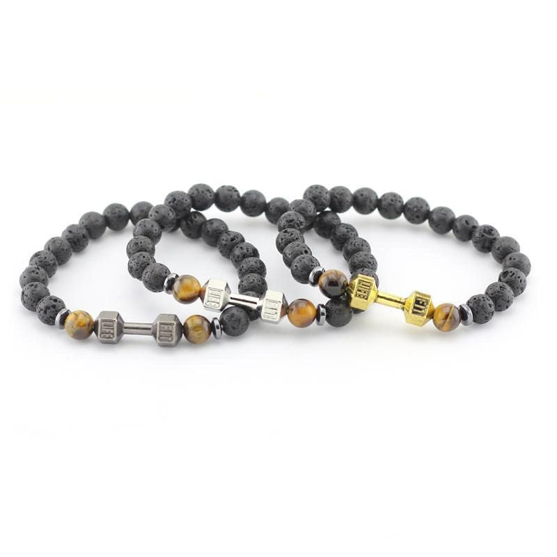 Stretch Volcano Dumbbell Men's Bracelet