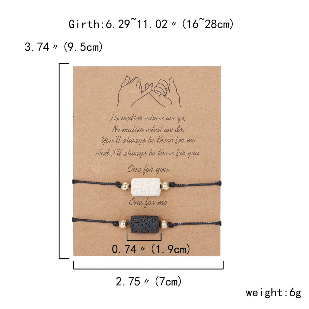 Personalized Geometric 8 Volcanic Stone Sunflower Bracelet