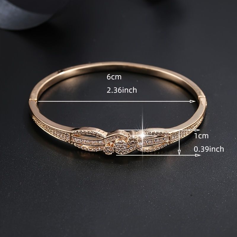 Gypsophila Bracelet Fashion Temperament Zircon Bracelet 18K Gold Plated Zicron Inlaid Holiday Style