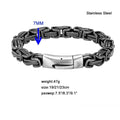Men's Fashion Titanium Steel Retro Emperor Bracelet Square Buckle