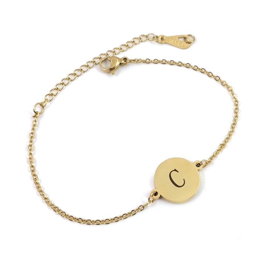 Fashion Round 26 English Letters Bracelet