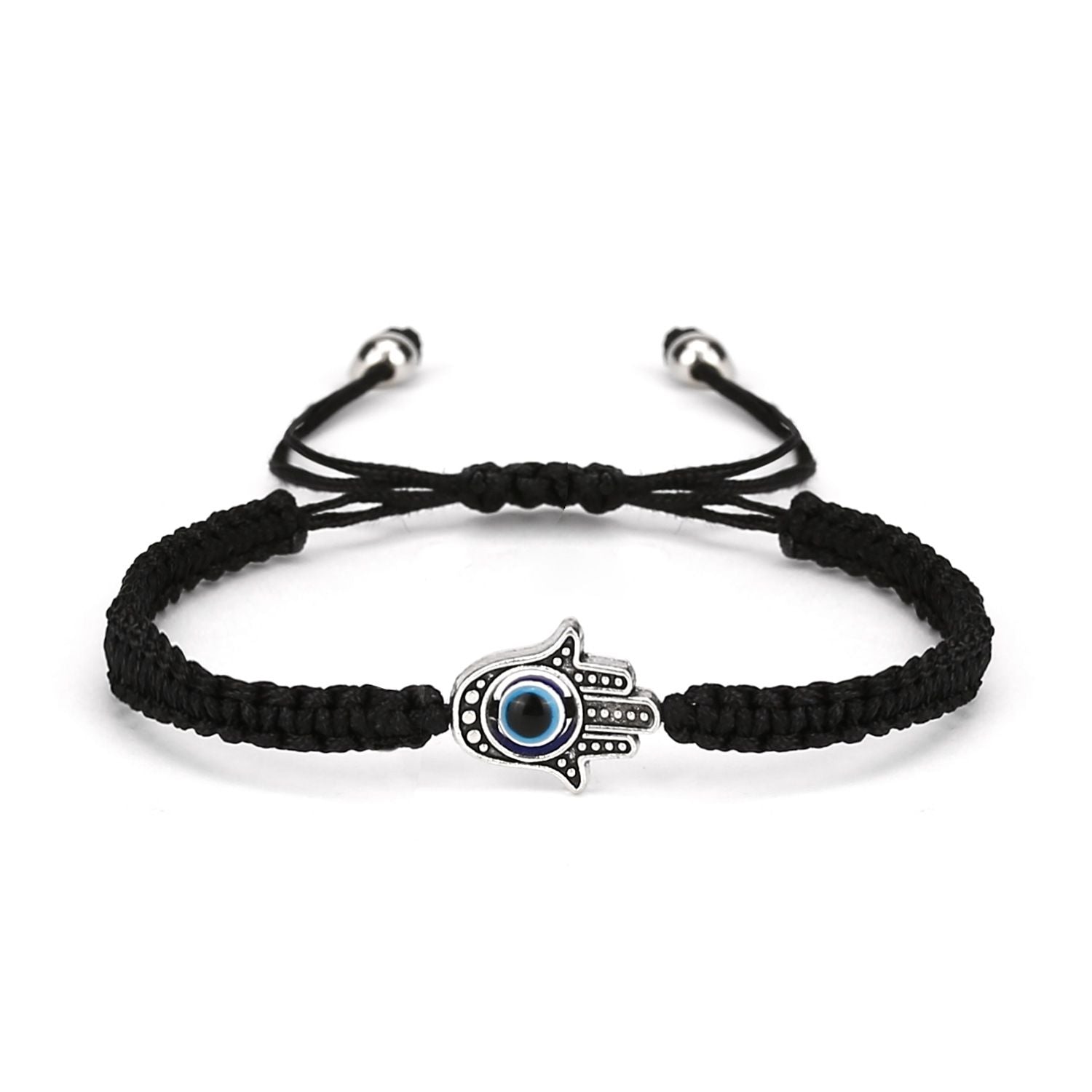 Blue Evil Eyes Red Rope Braided Adjustable Bracelet