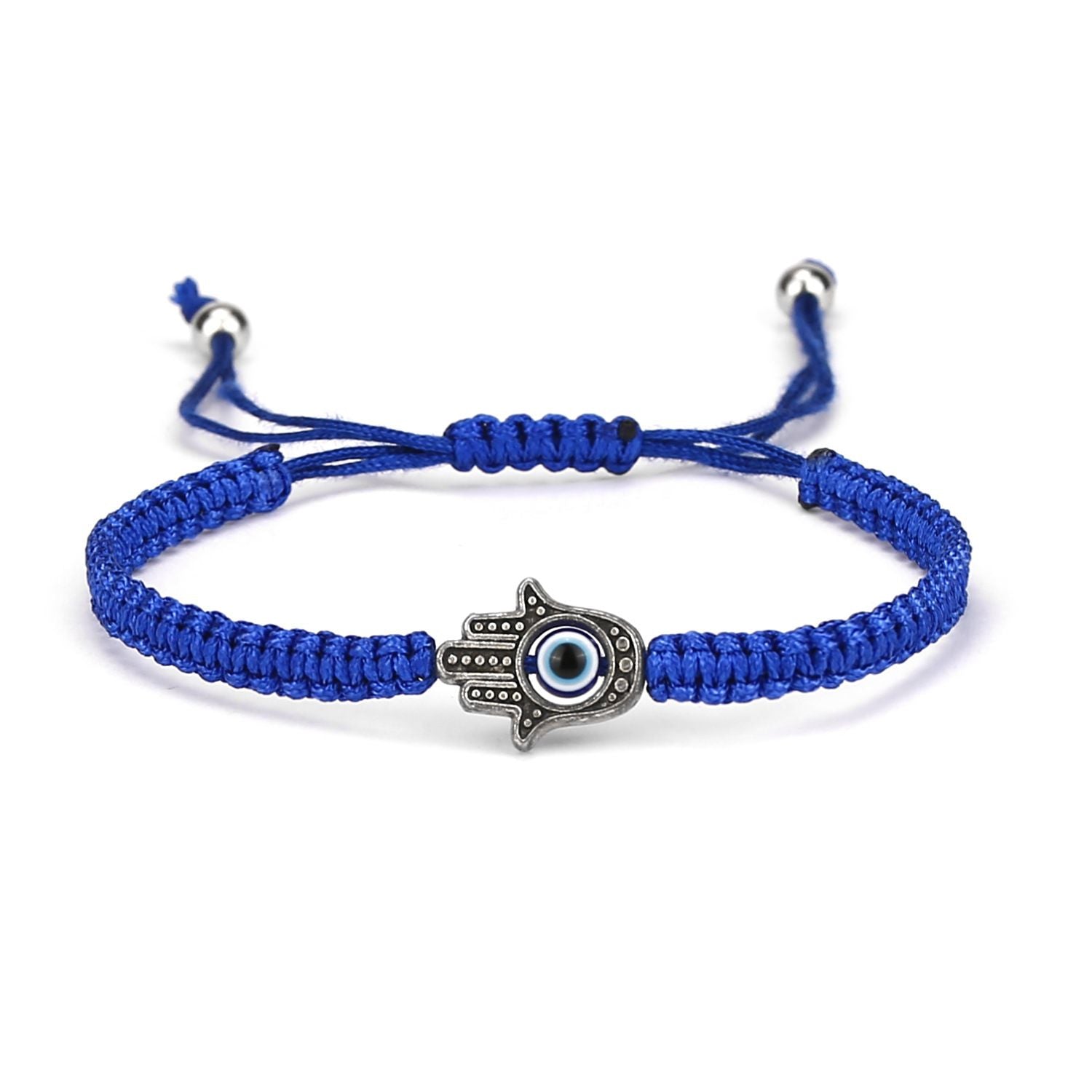 Blue Evil Eyes Red Rope Braided Adjustable Bracelet