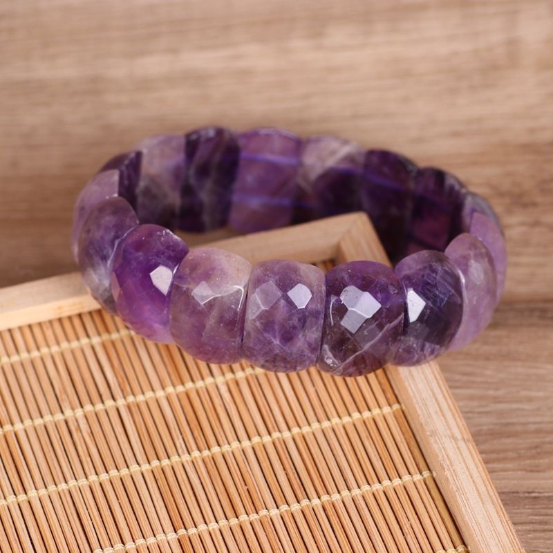 Faceted Chop Dog Tooth Amethyst Bracelet