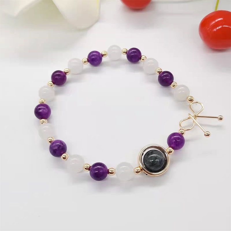 Crystal White Moonlight Amethyst Bracelet Girl