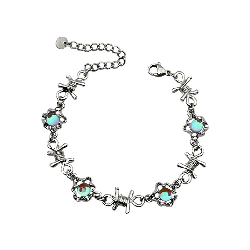 Niche Design Thorn Moonstone Irregular Chain Bracelet