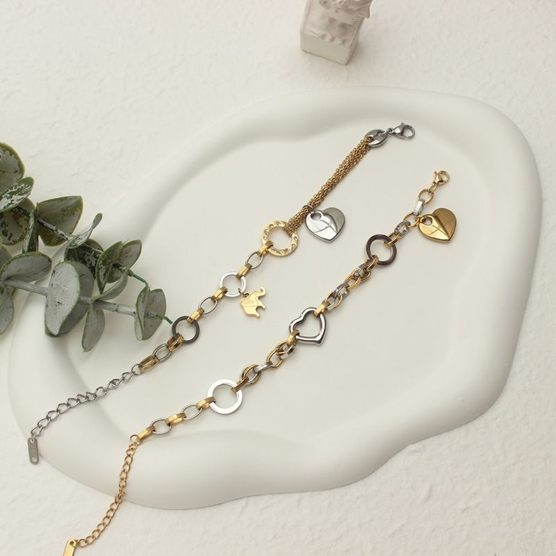 European Style Titanium Bracelet Contrast Color Elephant Stereo