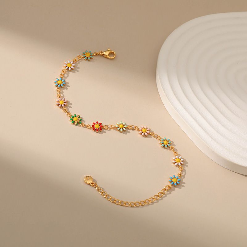 Oil Drip Hand-painted French Bracelet Copper Plated