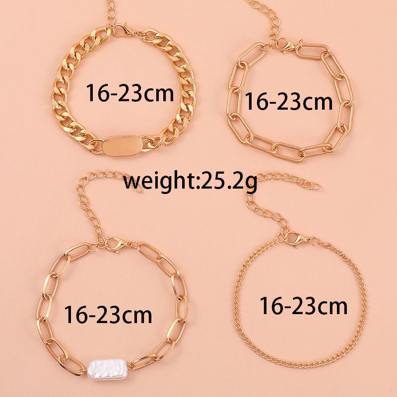 Accessories Statement Chain Glossy Letter Bracelet