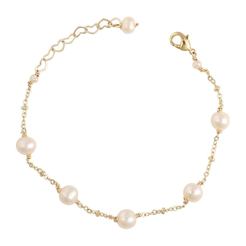Natural Freshwater Pearl Bracelet Female Ins Niche Design Set