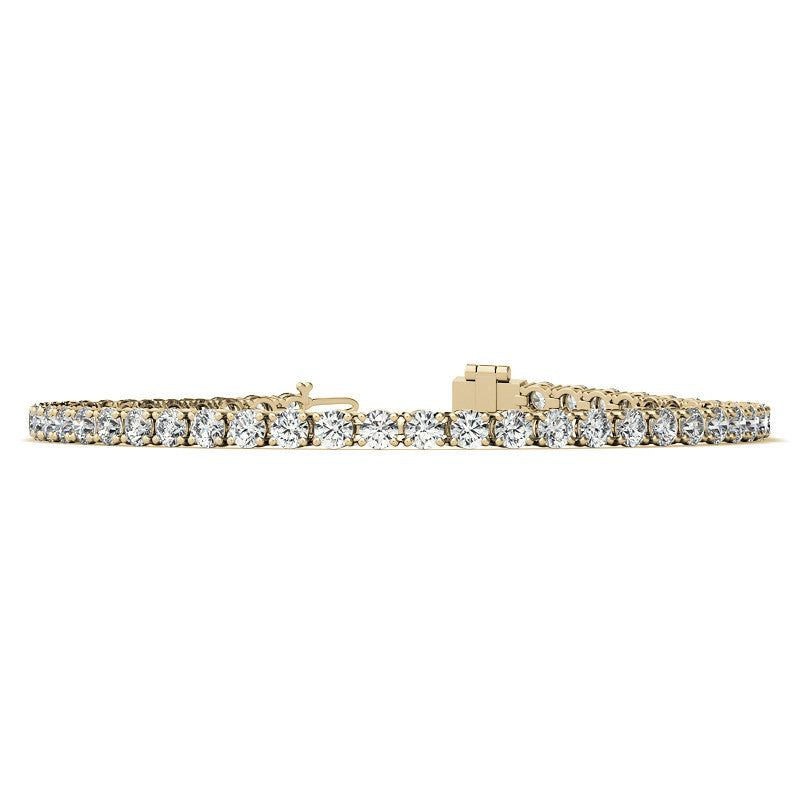 2CTW Created Moissanite Tennis Bracelet - Sterling Silver, 7" Length, White or 14K Gold Plated