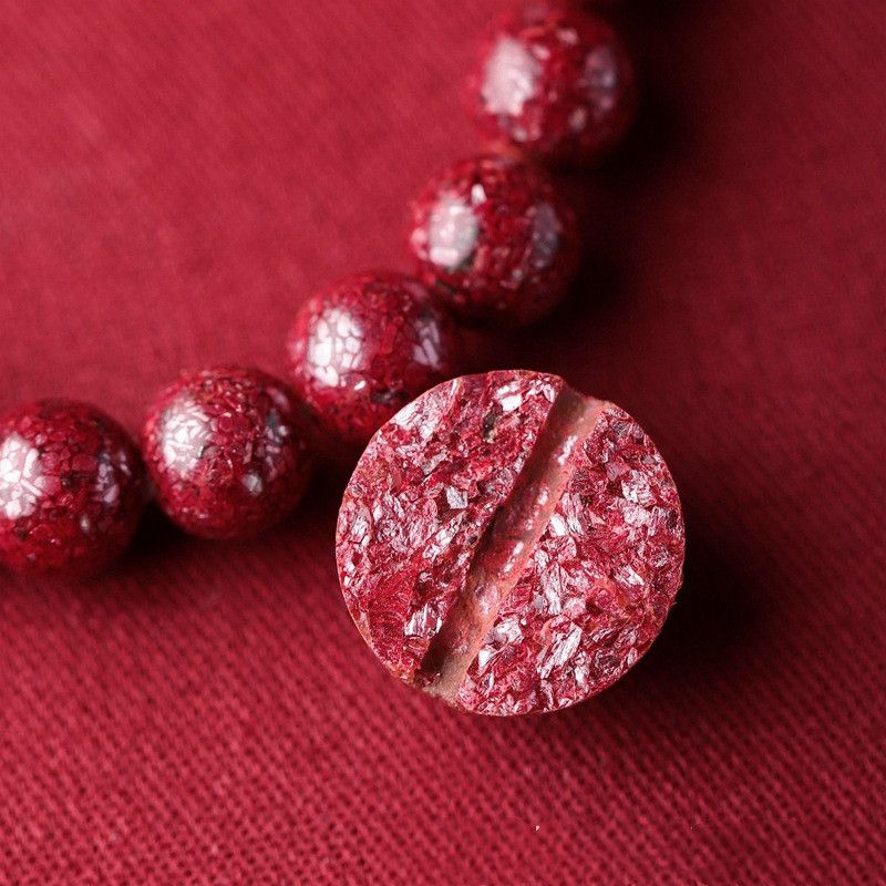 Vermillion Pearl Moonstone Couple Simple Bracelet