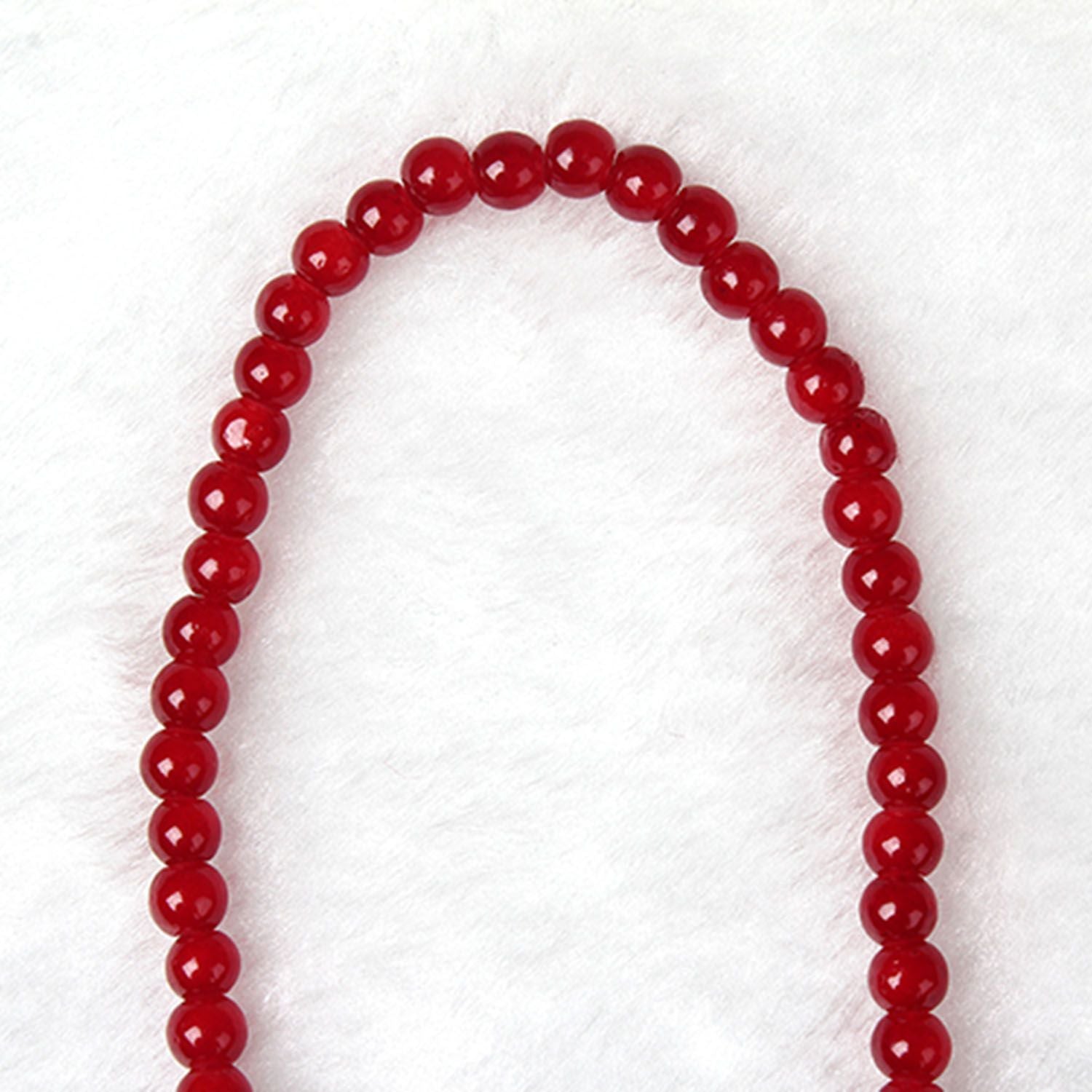 Stylish Red Agate Beaded Bracelet for Good Luck - Handmade Gemstone Jewelry