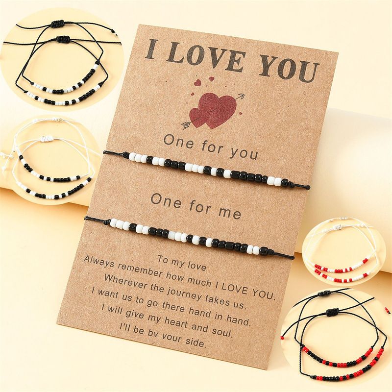Two-pack Couple Bracelet Paper Kami Beads